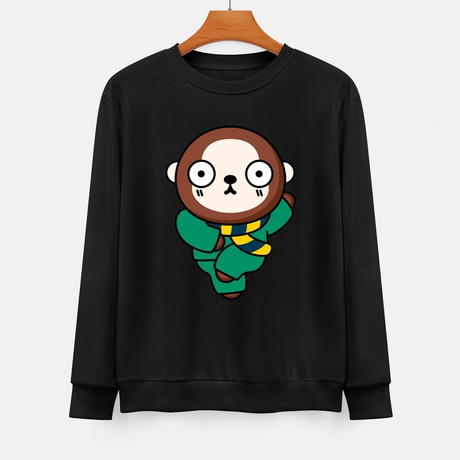 Front Patterned Long Sleeve TopPlain ComfortSeries